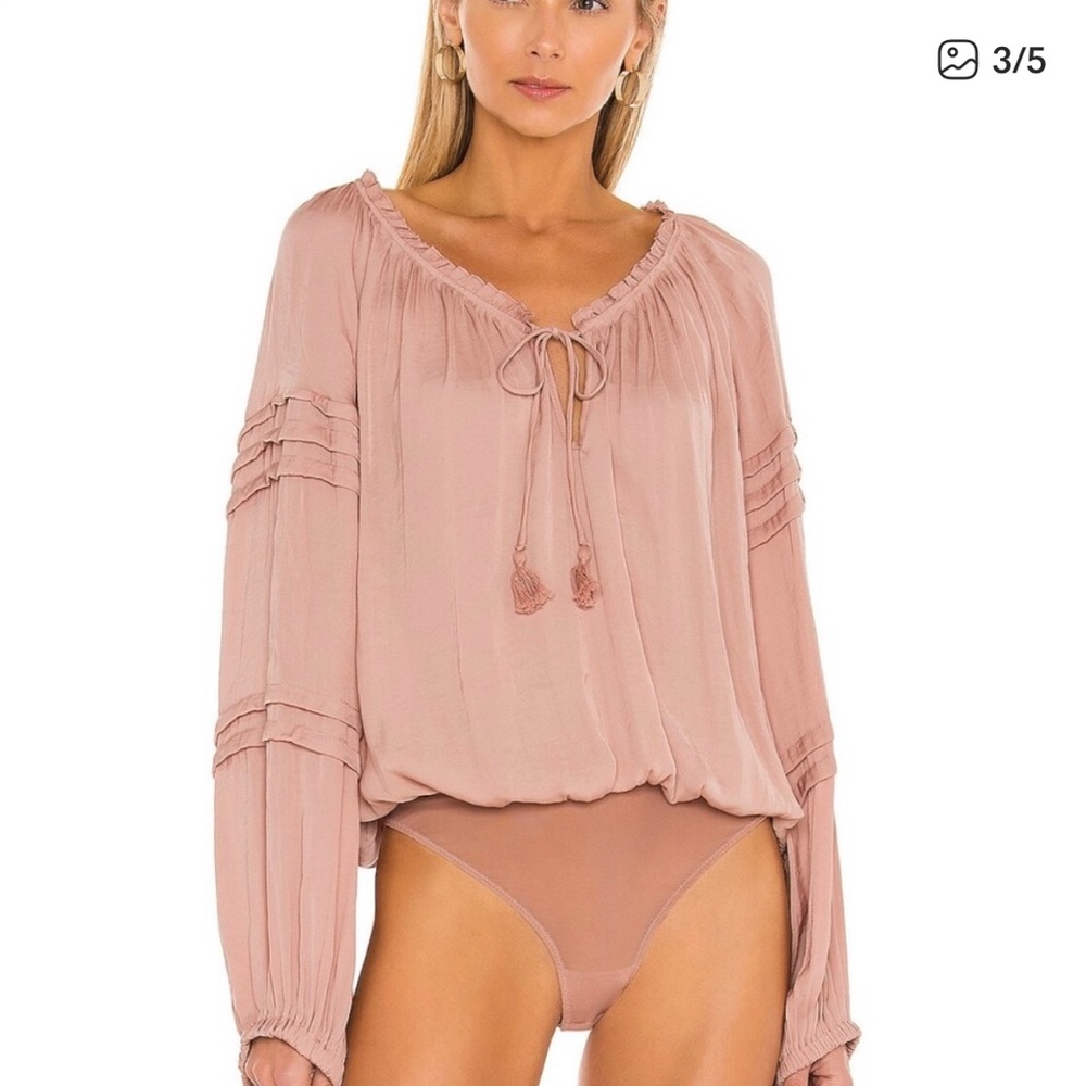 Free People x Revolve  All Tucks Bodysuit